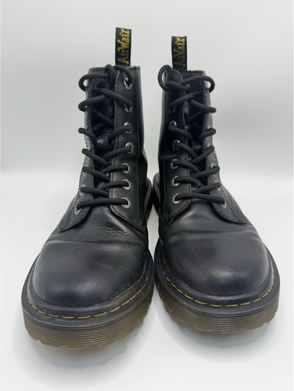 Dr Doc Martens Luana Air Wair Black Leather Combat Boots US Women’s Size 8 - Picture 8 of 8